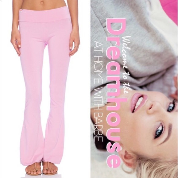 pink yoga pants flare